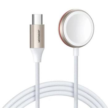 JOYROOM töltőkábel (Type-C - mágneses, gyorstöltő, 120cm, Apple Watch töltő) FEHÉR Apple Watch Series 5 44mm, Watch Series 5 40mm, Watch Series 4 44mm kép