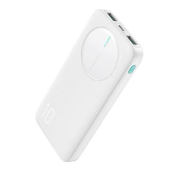 JOYROOM vésztöltő 2 USB+Type-C aljzat (10000mAh, 12W, PD gyorstöltő, LED jelzés) FEHÉR kép