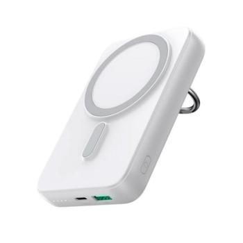 JOYROOM vésztöltő Type-C aljzat (10000mAh, 20W, wireless, PD gyorstöltő, MagSafe, kitámasztó) FEHÉR kép