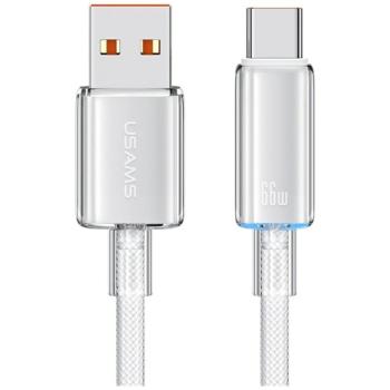 Kábel USAMS Cloud Series US-SJ658 6A USB-A USB-C 1,2m fehér kép