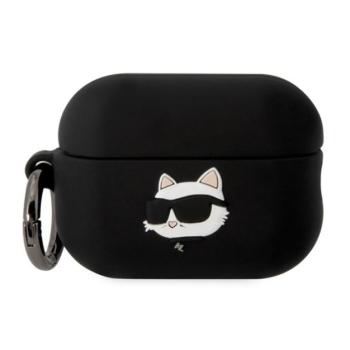 KARL LAGERFELD 3D LOGO NFT CHOUPETTE HEAD szilikon tok (karabíner) FEKETE Apple AirPods Pro 2 kép