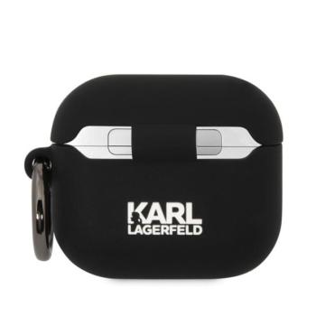 Karl Lagerfeld 3D Logo NFT Karl and Choupette Silicone Apple AirPods 3 tok, fekete kép