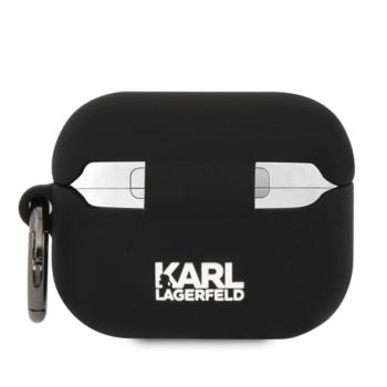 Karl Lagerfeld 3D Logo NFT Karl and Choupette Silicone Apple AirPods Pro tok, fekete kép