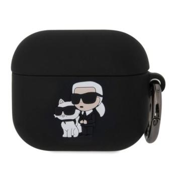 KARL LAGERFELD 3D LOGO NFT KARL AND CHOUPETTE szilikon tok (karabíner) FEKETE Apple AirPods 3 kép