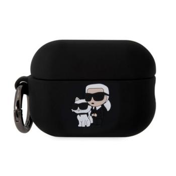 KARL LAGERFELD 3D LOGO NFT KARL AND CHOUPETTE szilikon tok (karabíner) FEKETE Apple AirPods Pro 2 kép