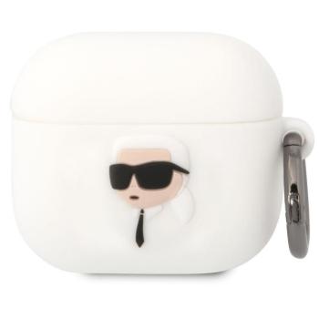 Karl Lagerfeld 3D Logo NFT Karl Head Apple AirPods 3 szilikon tok, fehér kép