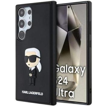 Karl Lagerfeld 3D Rubber Ikonik Samsung Galaxy S24 Ultra tok, fekete kép