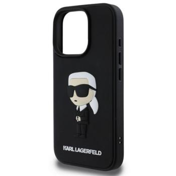 KARL LAGERFELD 3D RUBBER IKONIK szilikon telefonvédő (ütésállóság, 3D) FEKETE Apple iPhone 16 Pro Max kép