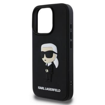 KARL LAGERFELD 3D RUBBER IKONIK szilikon telefonvédő (ütésállóság, 3D) FEKETE Apple iPhone 16 Pro kép