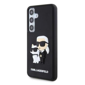 Karl Lagerfeld 3D Rubber Karl&amp;Choupette Samsung Galaxy S24 tok, fekete kép