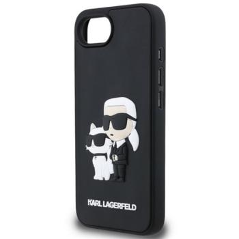 KARL LAGERFELD 3D RUBBER KARL AND CHOUPETTE szilikon telefonvédő (ütésállóság, 3D) FEKETE Apple iPhone 16e kép