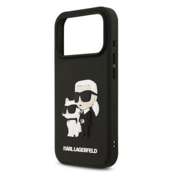 KARL LAGERFELD 3D RUBBER KARL AND CHOUPETTE szilikon telefonvédő (ütésállóság, 3D) FEKETE Apple iPhone 17 Pro kép