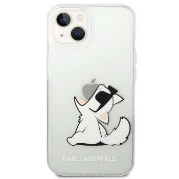 Karl Lagerfeld Choupette Eat hátlap tok Apple iPhone 14 Plus, átlátszó kép