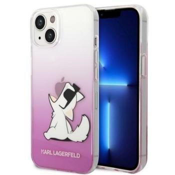 Karl Lagerfeld Choupette Fun Apple iPhone 14 Plus hátlap tok, rózsaszín kép