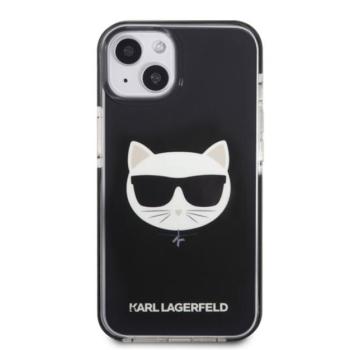 Karl Lagerfeld Choupette Head TPE szilikon hátlap tok Apple iPhone 13, fekete kép
