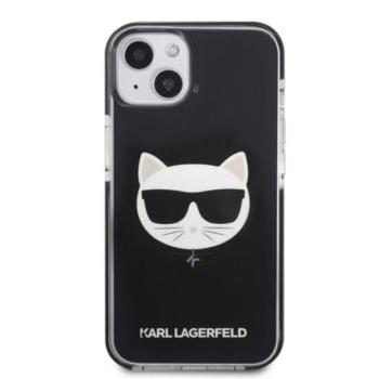Karl Lagerfeld Choupette Head TPE szilikon hátlap tok Apple iPhone 13 mini, fekete kép