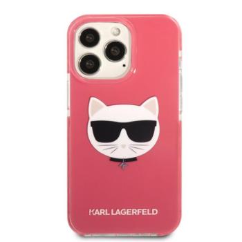 Karl Lagerfeld Choupette Head TPE szilikon hátlap tok Apple iPhone 13 Pro Max, rózsaszín kép