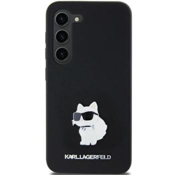 Karl Lagerfeld Choupette Metal Pin Samsung Galaxy A35 hátlap tok, fekete, KLHCSA35SMHCNPK kép