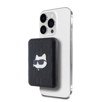 Karl Lagerfeld Embossed Choupette Head MagSafe kompatibilis Power bank / külső akkumulátor, 5000mAh, fekete kép