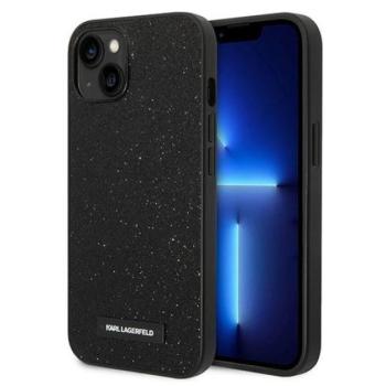 Karl Lagerfeld Glitter Plaque Apple iPhone 14 Plus hátlap tok, fekete kép