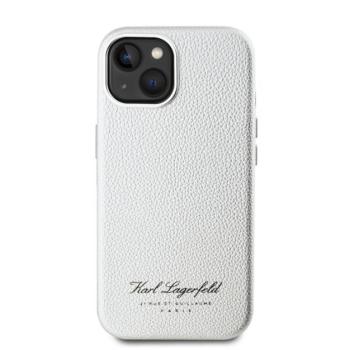 Karl Lagerfeld Grained PU Hotel RSG iPhone 15 hátlap tok, ezüst kép