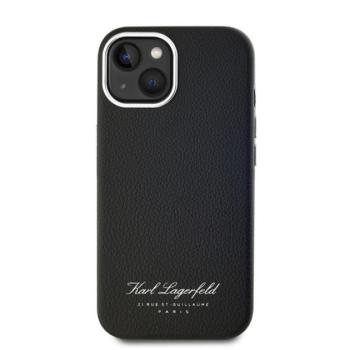 Karl Lagerfeld Grained PU Hotel RSG iPhone 15 hátlap tok, fekete kép