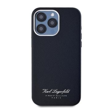 Karl Lagerfeld Grained PU Hotel RSG iPhone 15 Pro Max hátlap tok, fekete kép