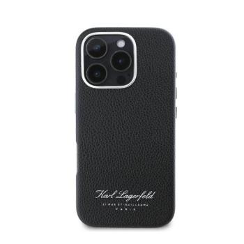 Karl Lagerfeld Grained PU Hotel RSG iPhone 16 Pro hátlap tok, fekete kép