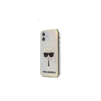 Karl Lagerfeld Head hátlap tok Apple iPhone 12 mini, irizáló kép