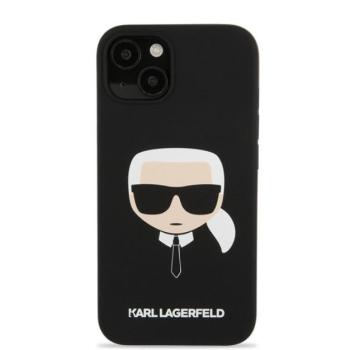 Karl Lagerfeld Head Liquid szilikon hátlap tok Apple iPhone 13 mini, fekete kép