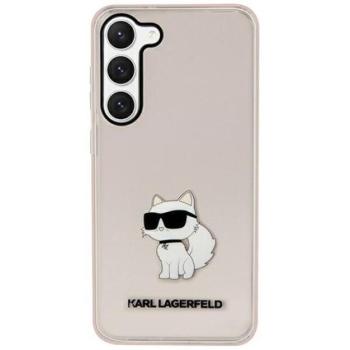 Karl Lagerfeld Ikonik Choupette Samsung Galaxy S23+, szilikon tok, rózsaszín kép