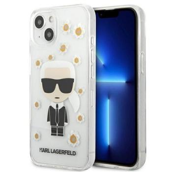 Karl Lagerfeld Ikonik Flower hátlap tok Apple iPhone 13 mini, átlátszó kép