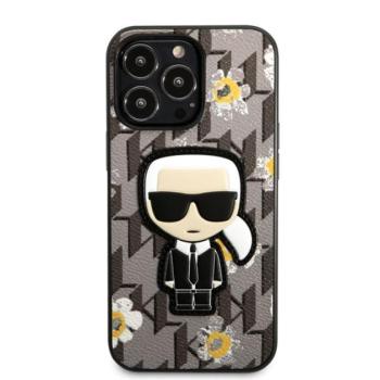 Karl Lagerfeld Ikonik Flower hátlap tok Apple iPhone 13 Pro, szürke kép