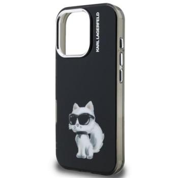 KARL LAGERFELD IML AQUARELLE CHOUPETTE szilikon telefonvédő (ütésállóság, kameravédő) FEKETE Apple iPhone 16 Pro kép