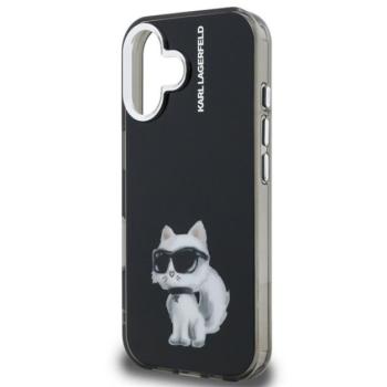 KARL LAGERFELD IML AQUARELLE CHOUPETTE szilikon telefonvédő (ütésállóság, kameravédő) FEKETE Apple iPhone 16 kép