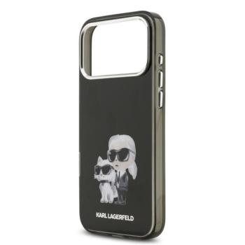 KARL LAGERFELD IML AQUARELLE KARL AND CHOUPETTE szilikon telefonvédő (ütésállóság, kameravédő) FEKETE Apple iPhone 17 Pro Max kép