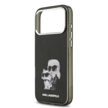KARL LAGERFELD IML AQUARELLE KARL AND CHOUPETTE szilikon telefonvédő (ütésállóság, kameravédő) FEKETE Apple iPhone 17 Pro kép