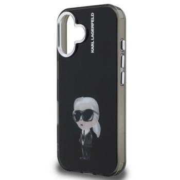 KARL LAGERFELD IML AQUARELLE KARL szilikon telefonvédő (ütésállóság, kameravédő) FEKETE Apple iPhone 16 kép