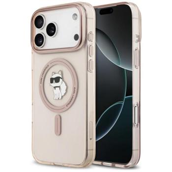 Karl Lagerfeld IML Choupette Apple iPhone 17 Pro Max MagSafe kompatibilis hátlap tok, rózsaszín kép
