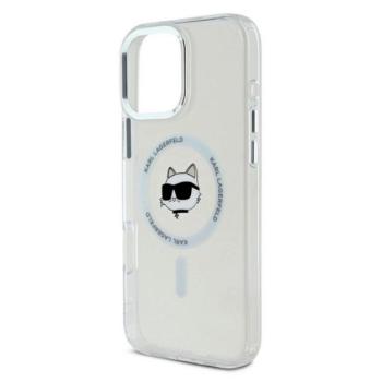 KARL LAGERFELD IML CHOUPETTE HEAD METAL FRAME MAGSAFE szilikon telefonvédő (ütésállóság, kameravédő, MagSafe) ÁTLÁTSZÓ Apple iPhone 16 Pro Max kép