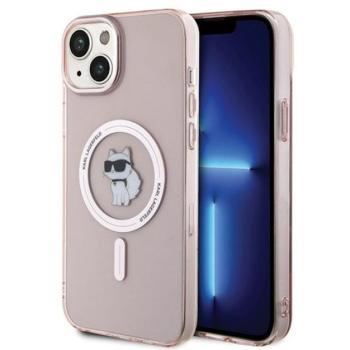 Karl Lagerfeld IML Choupette MagSafe Apple iPhone 15 Plus hátlap tok, rózsaszín kép