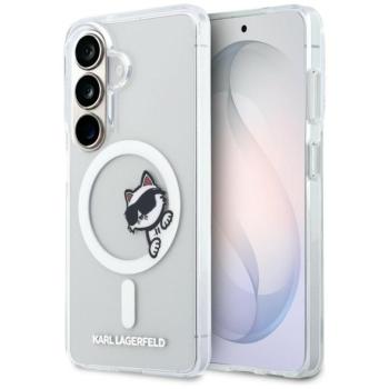 Karl Lagerfeld IML Choupette Peekaboo Logo Samsung Galaxy S26 mágneses tok, átlátszó kép