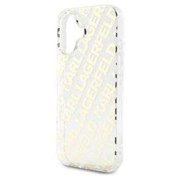 KARL LAGERFELD IML ELECTROPLATED REPEATED LOGO szilikon telefonvédő (ütésállóság) ARANY Apple iPhone 16 kép