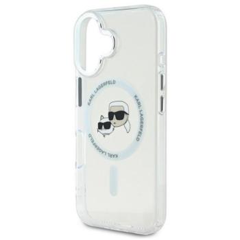 KARL LAGERFELD IML K&amp;CH HEADS METAL FRAME MAGSAFE szilikon telefonvédő (ütésállóság, kameravédő, MagSafe) ÁTLÁTSZÓ Apple iPhone 16 kép