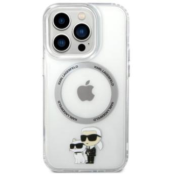 Karl Lagerfeld IML Karl &amp; Choupette Apple iPhone 15 Pro MagSafe tok, átlátszó kép