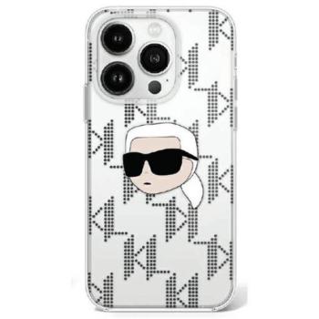 Karl Lagerfeld IML Karl Head Electroplated iPhone 16 Pro kemény hátlap tok, átlátszó KLHCP16LHKLPKHT kép
