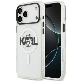 Karl Lagerfeld IML Karl Head Logo Apple iPhone 17 Pro MagSafe kompatibilis hátlap tok, átlátszó kép