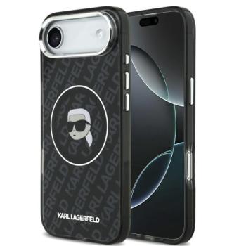 Karl Lagerfeld IML Karl Head Logo iPhone Air (2025) MagSafe kompatibilis hátlap tok, fekete kép