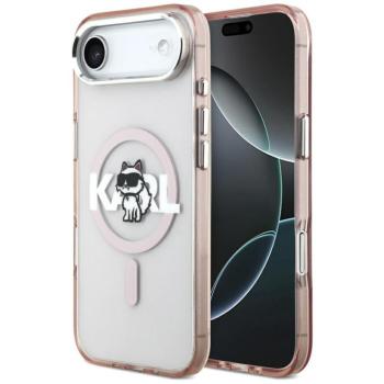 Karl Lagerfeld IML Karl Head Logo iPhone Air (2025) MagSafe kompatibilis hátlap tok, rózsaszín kép