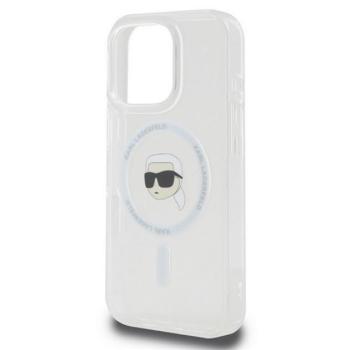 KARL LAGERFELD IML KARL HEAD METAL FRAME MAGSAFE szilikon telefonvédő (ütésállóság, kameravédő, MagSafe) ÁTLÁTSZÓ Apple iPhone 16 Pro Max kép